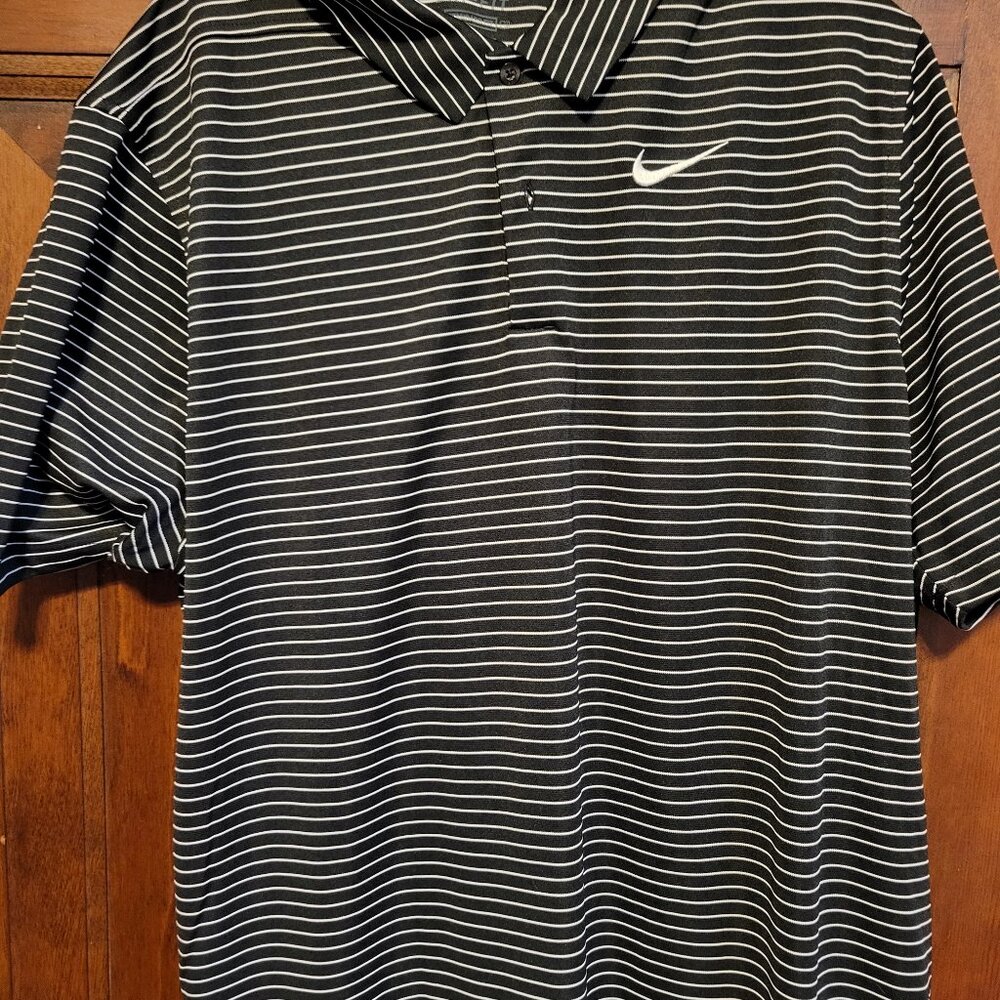 Men's striped Nike Dri-Fit Polo